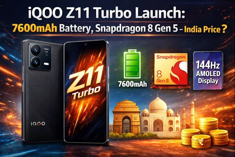 iQOO Z11 Turbo Launch: 7600mAh Battery, Snapdragon 8 Gen 5 – India Price?