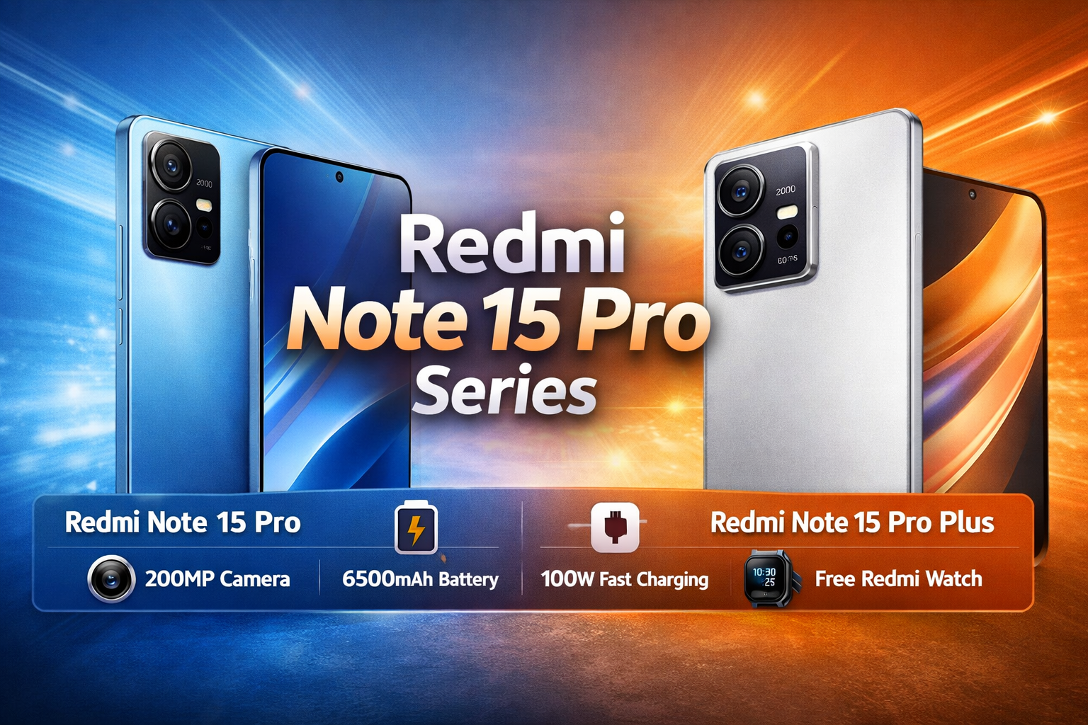 Redmi Note 15 Pro Series Launch Date Confirmed: 200MP Camera, 6500mAh Battery & Free Watch