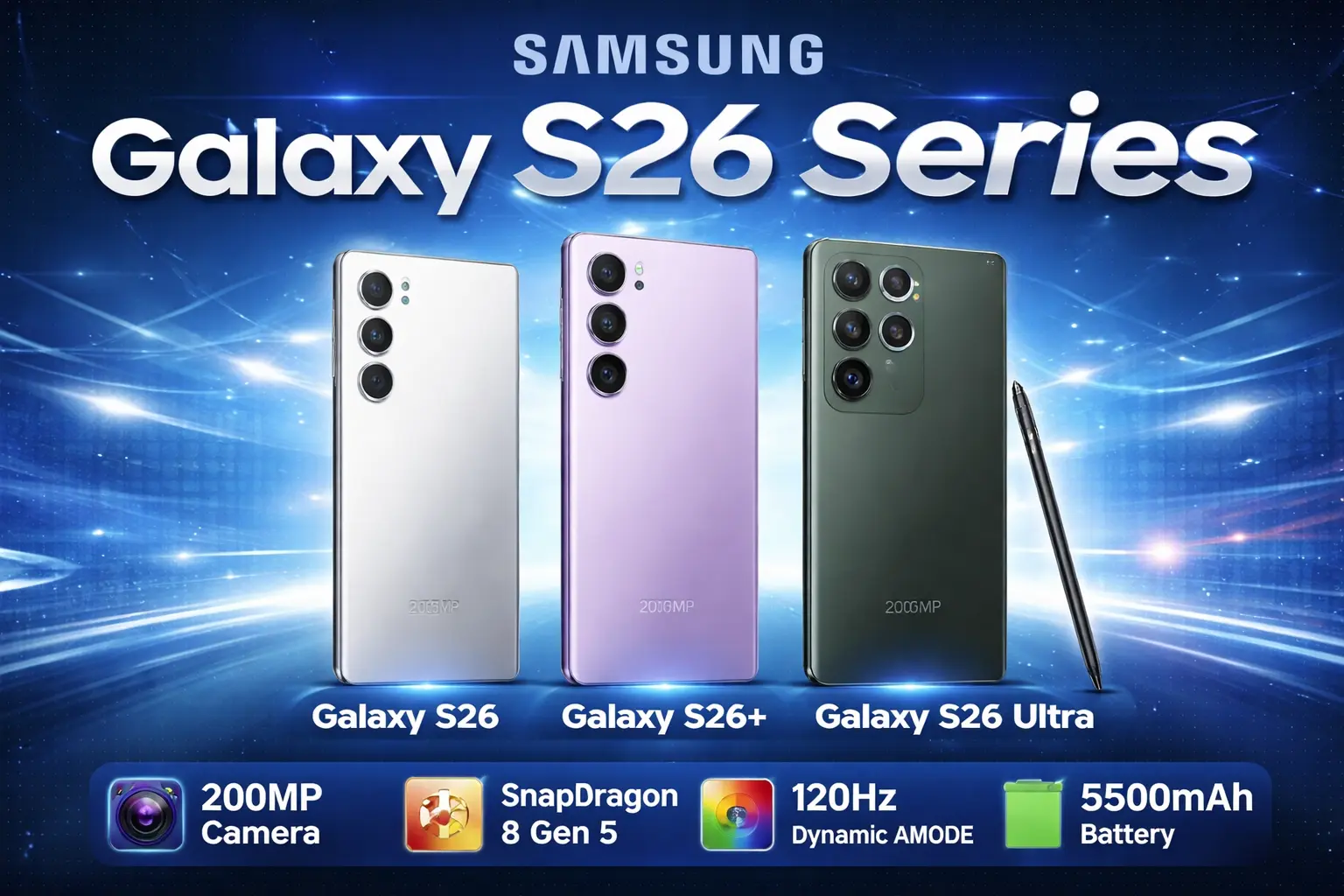 Samsung Galaxy S26 Series: Launch Date, Price & Powerful Specs Revealed