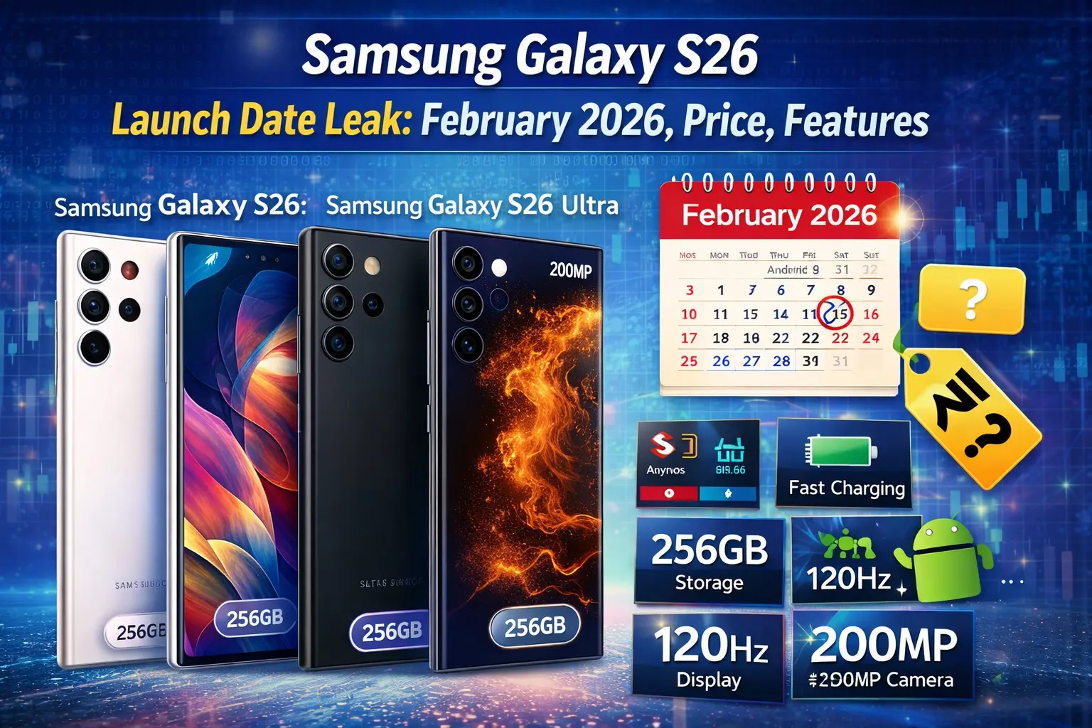 Samsung Galaxy S26 Launch Date Leak: February 2026, Price, Features