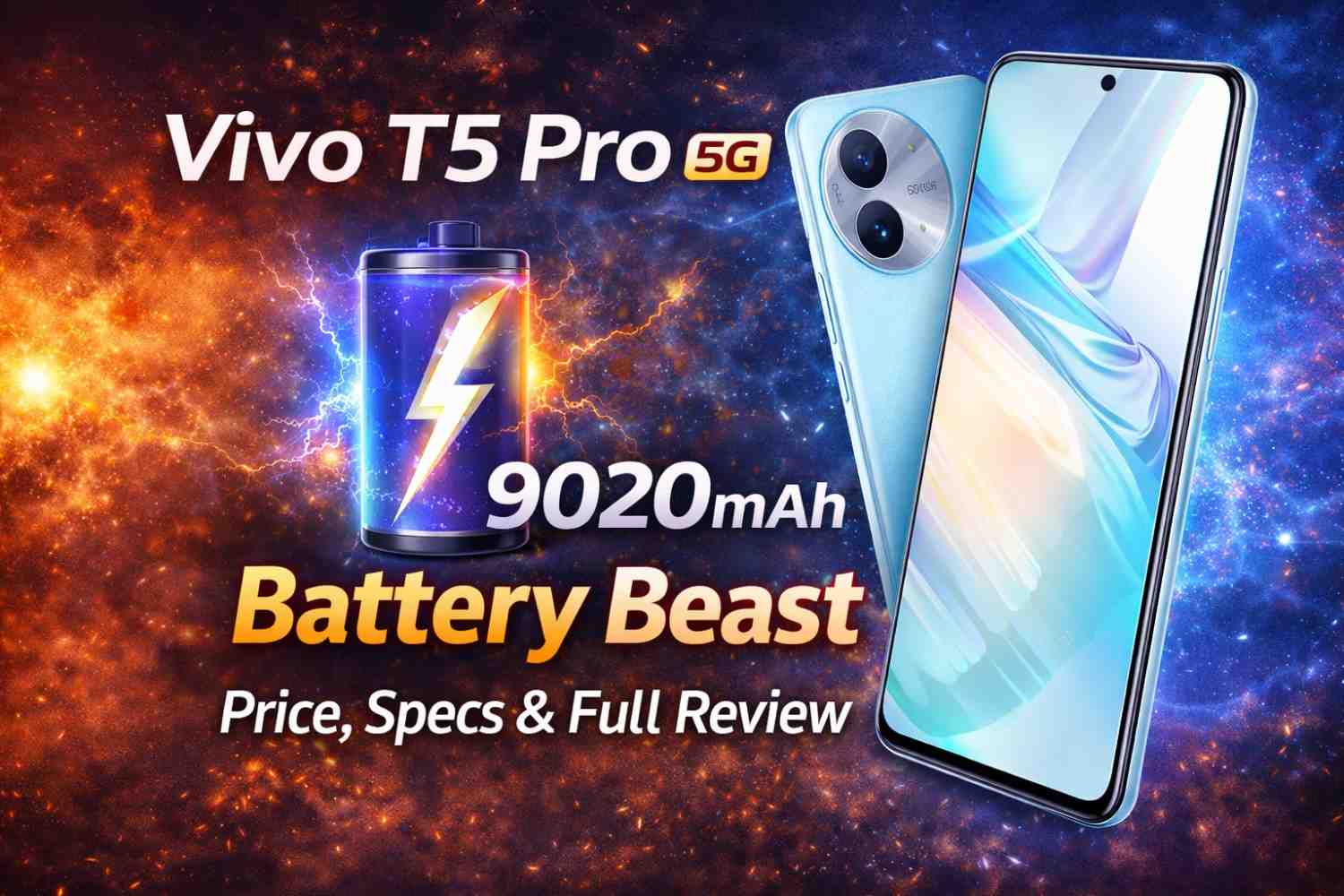 Vivo T5 Pro 5G: 9020mAh Battery Beast Price, Specs & Full Review